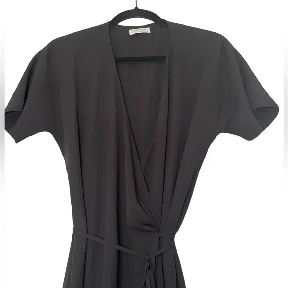 Babaton Artizia Dress Womens Small Black Wallace Wrap Mini Cocktail Party Date - Picture 4 of 7